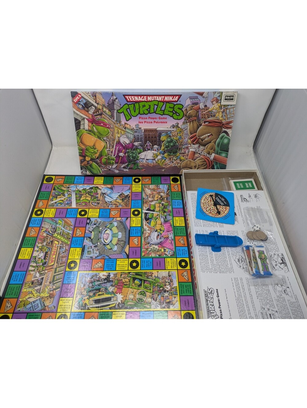Vintage  1989 Teenage Mutant Ninja Turtles Pizza Power Board Game Complete